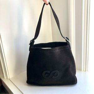 ESCADA Suede Leather Boho Shoulder Bag